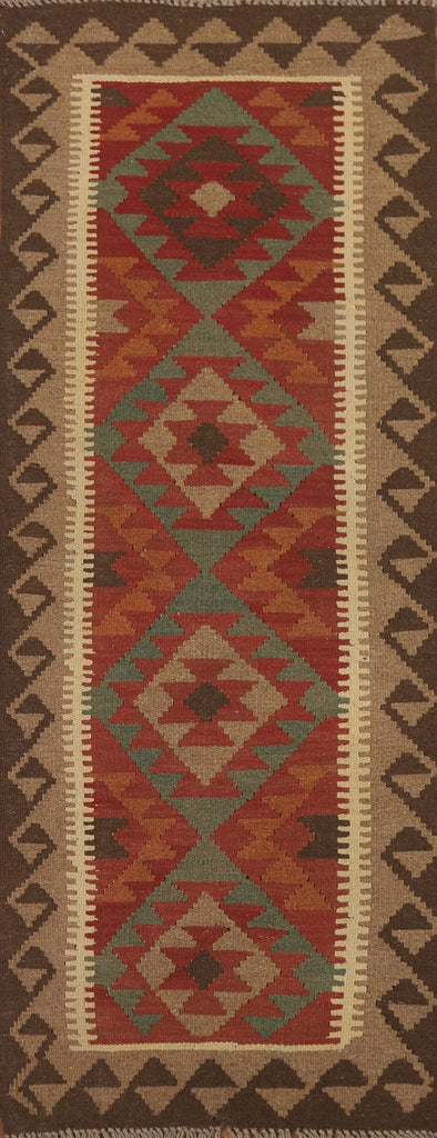 Geometric Kilim Oriental Runner Rug 2x6