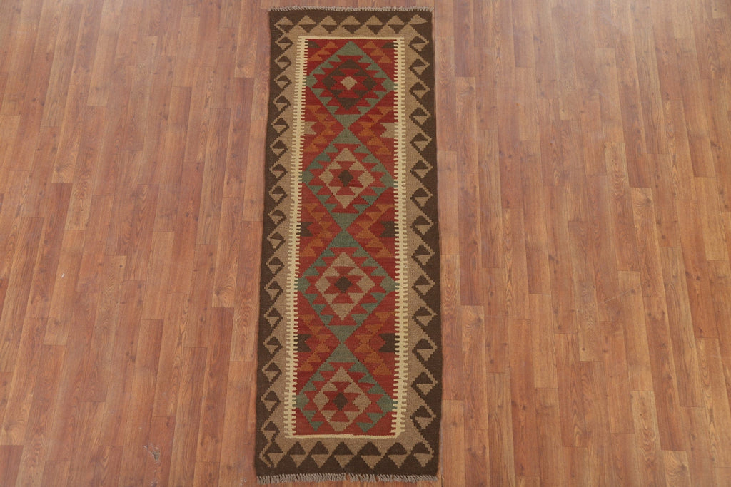 Geometric Kilim Oriental Runner Rug 2x6