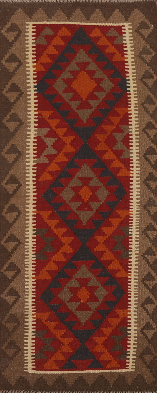 Kilim Reversible Wool Area Rug 3x6