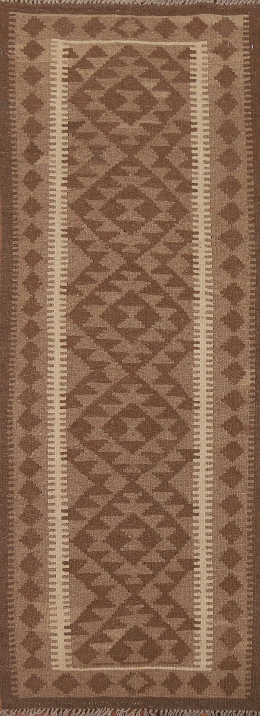 Geometric Kilim Oriental Runner Rug 2x7