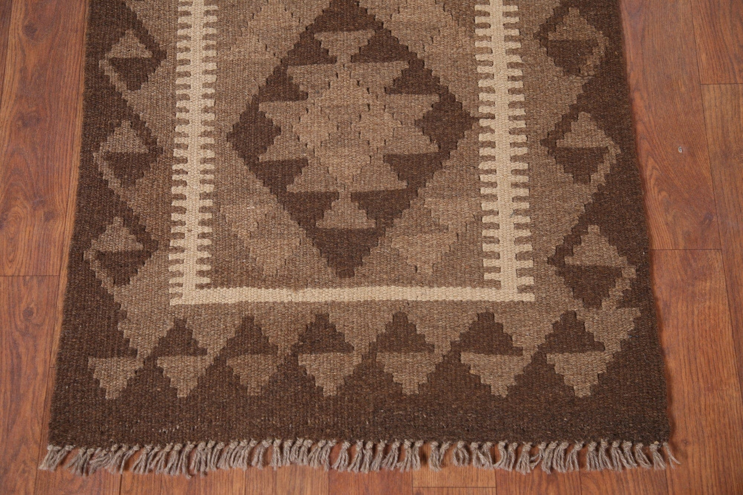 Kilim Reversible Wool Runner Rug 2x6