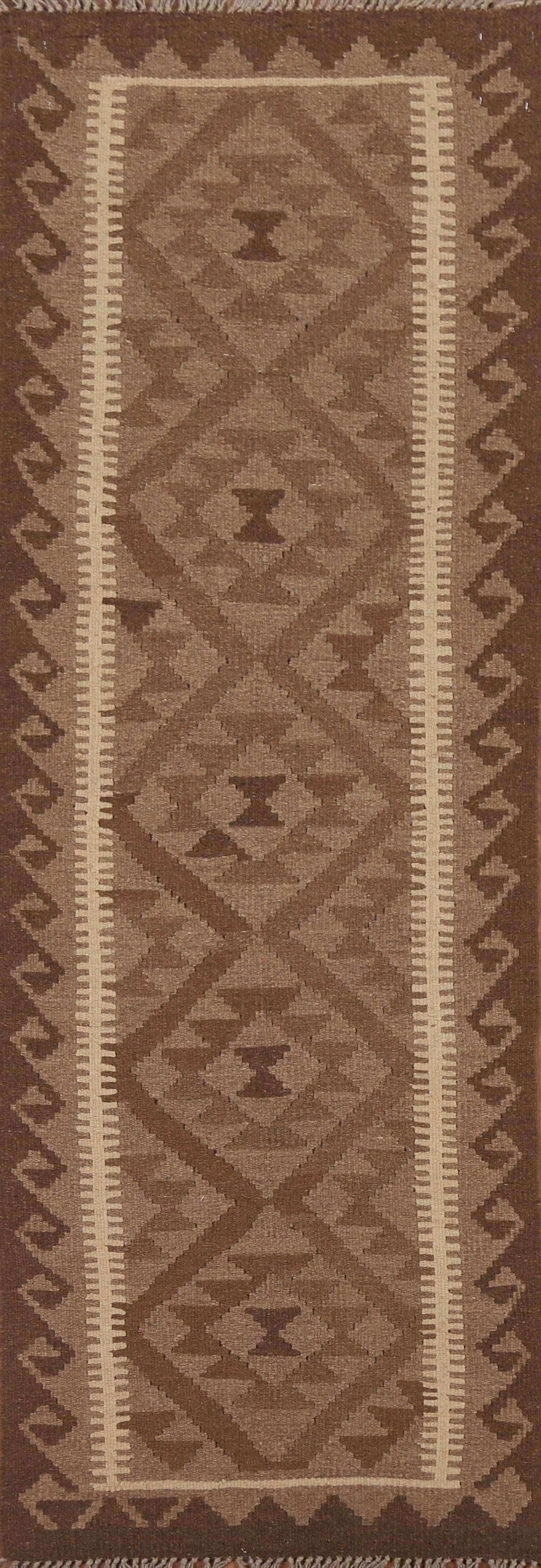 Geometric Kilim Runner Rug 2x7