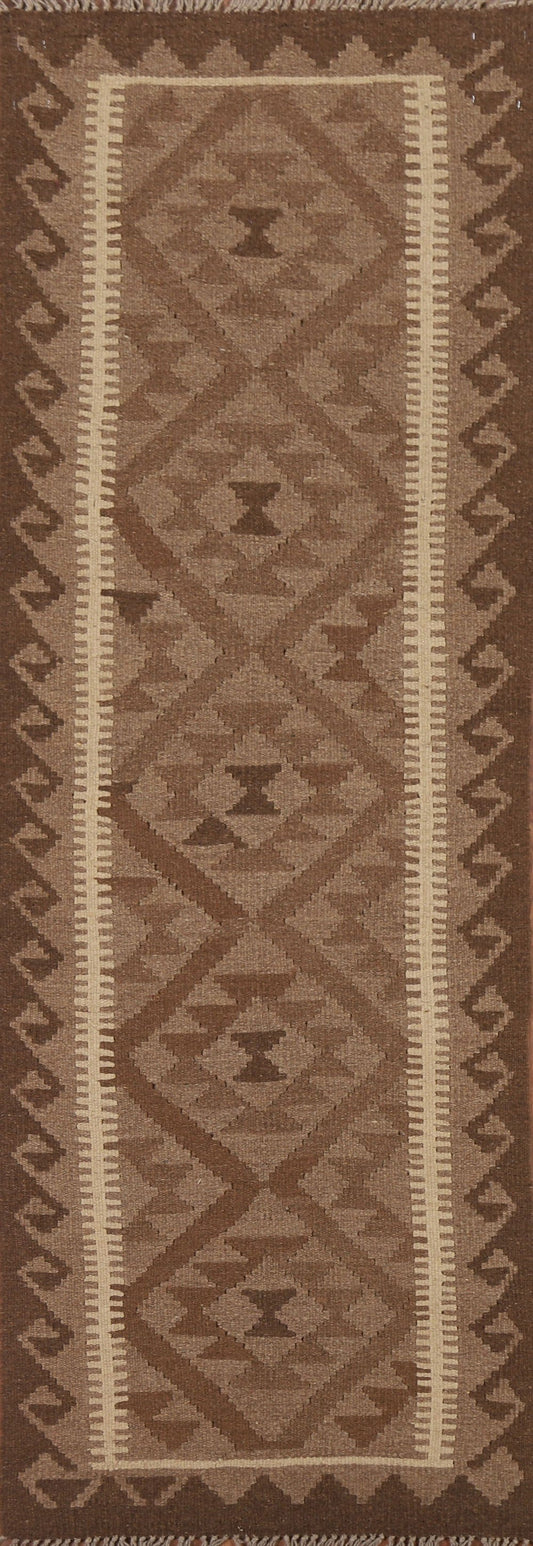 Geometric Kilim Runner Rug 2x7