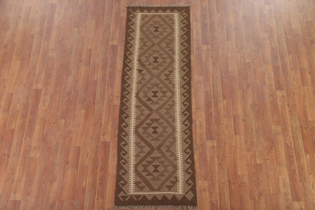 Geometric Kilim Runner Rug 2x7