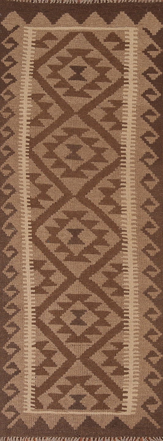 Kilim Geometric Runner Rug 2x7