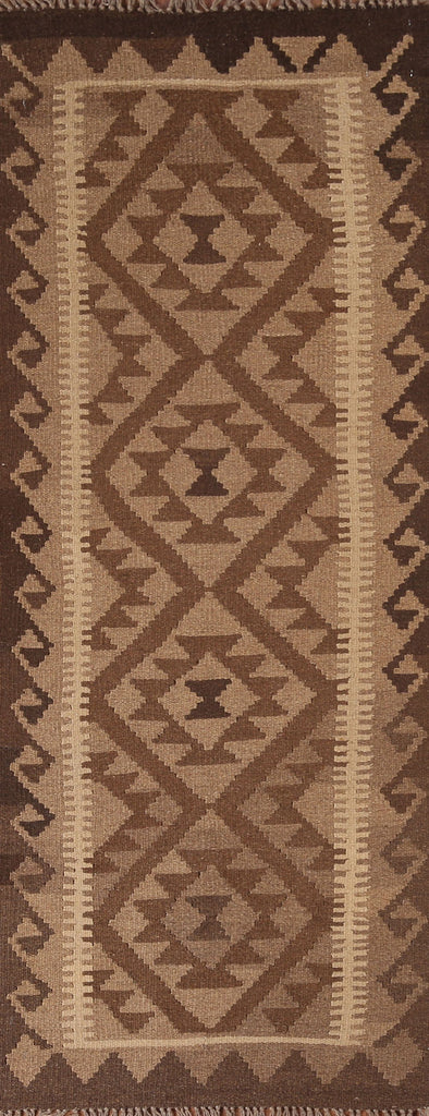 Kilim Reversible Wool Runner Rug 2x6