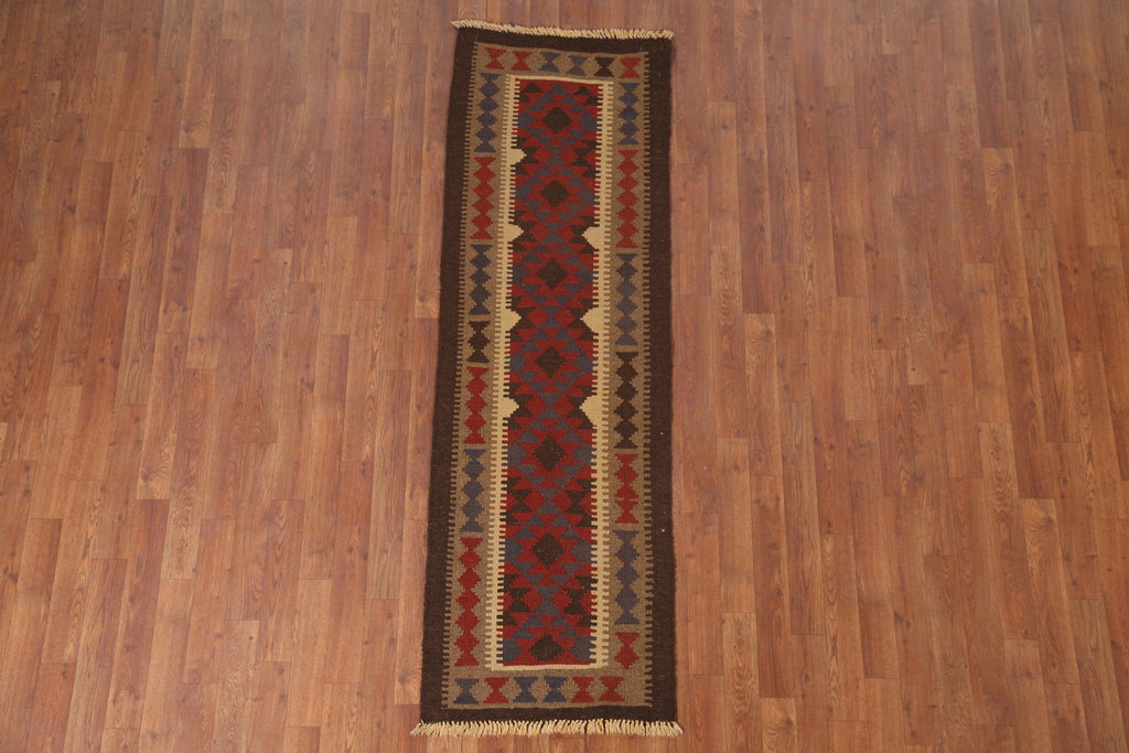 Geometric Kilim Oriental Runner Rug 2x6