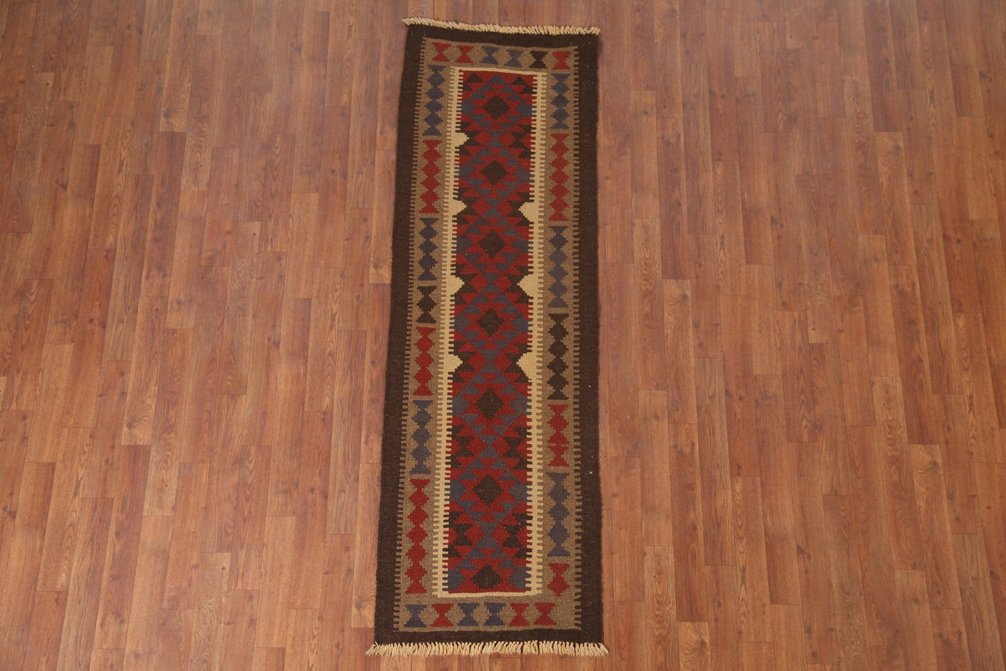 Geometric Kilim Oriental Runner Rug 2x6