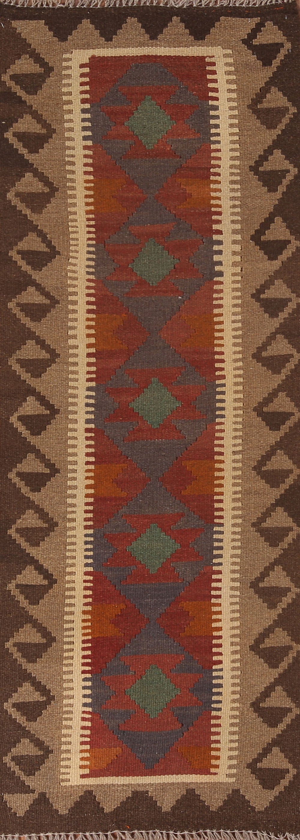 Kilim Geometric Runner Rug 2x6