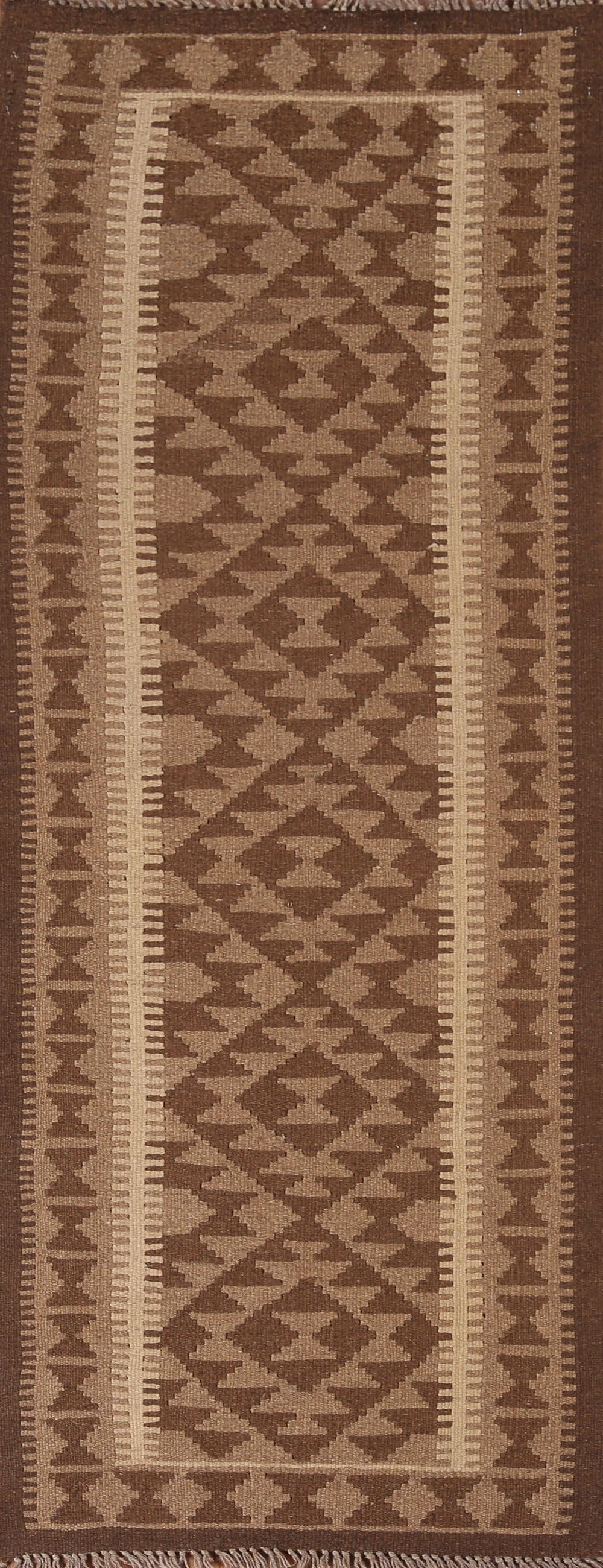 Geometric Kilim Oriental Runner Rug 2x7