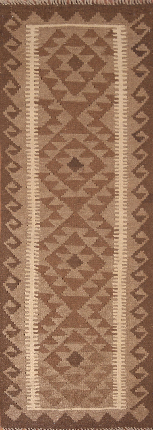 Geometric Kilim Oriental Runner Rug 2x7