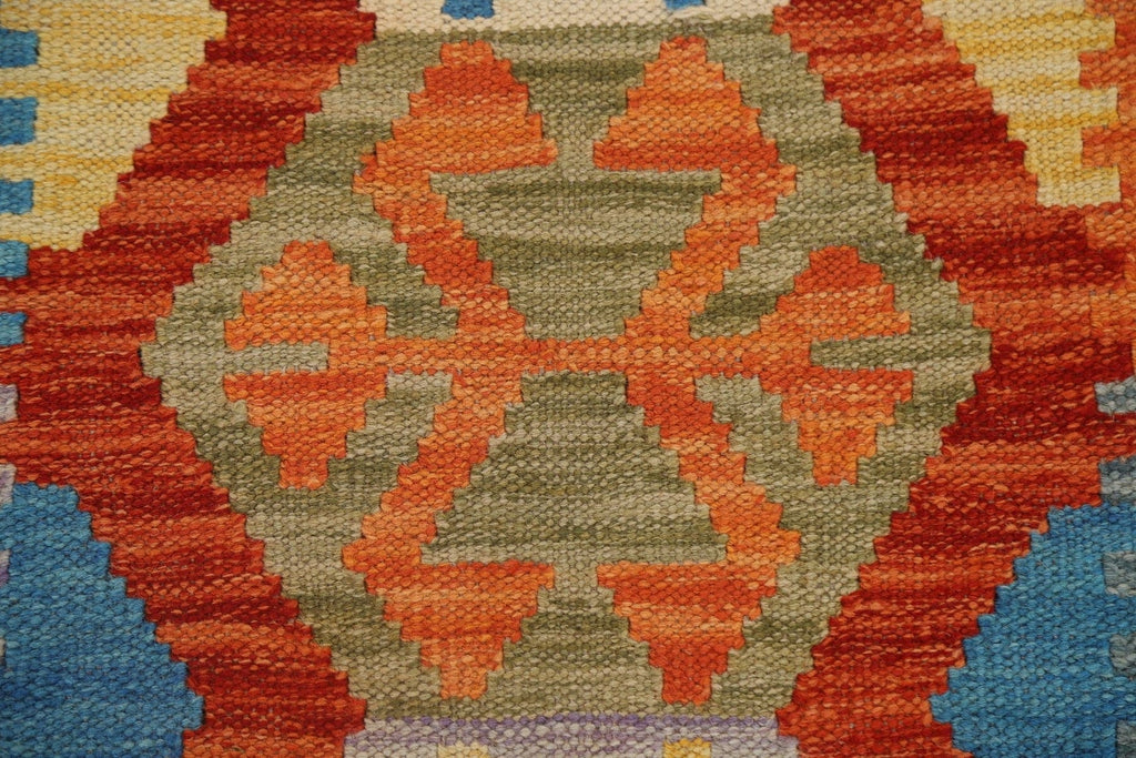 Colorful Kilim Oriental Runner Rug 3x10