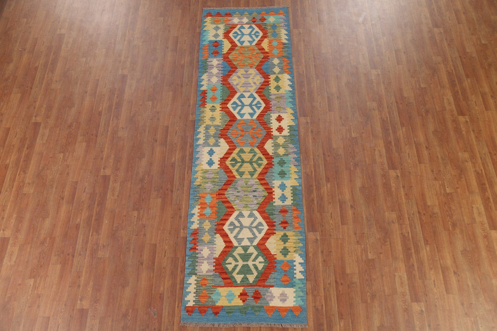 Colorful Kilim Oriental Runner Rug 3x10