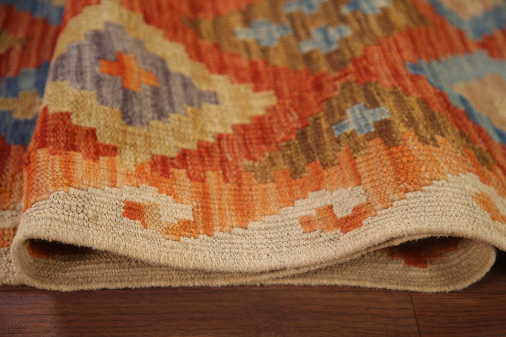 Colorful Kilim Reversible Runner Rug 3x10