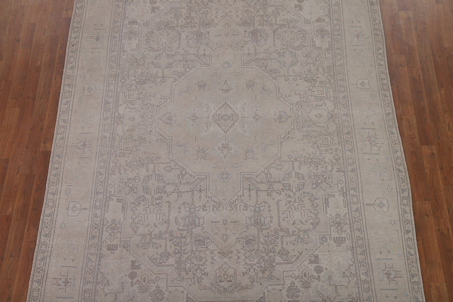 Muted Distressed Tabriz Persian Area Rug 7x10