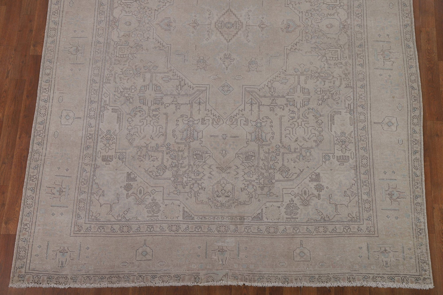 Muted Distressed Tabriz Persian Area Rug 7x10