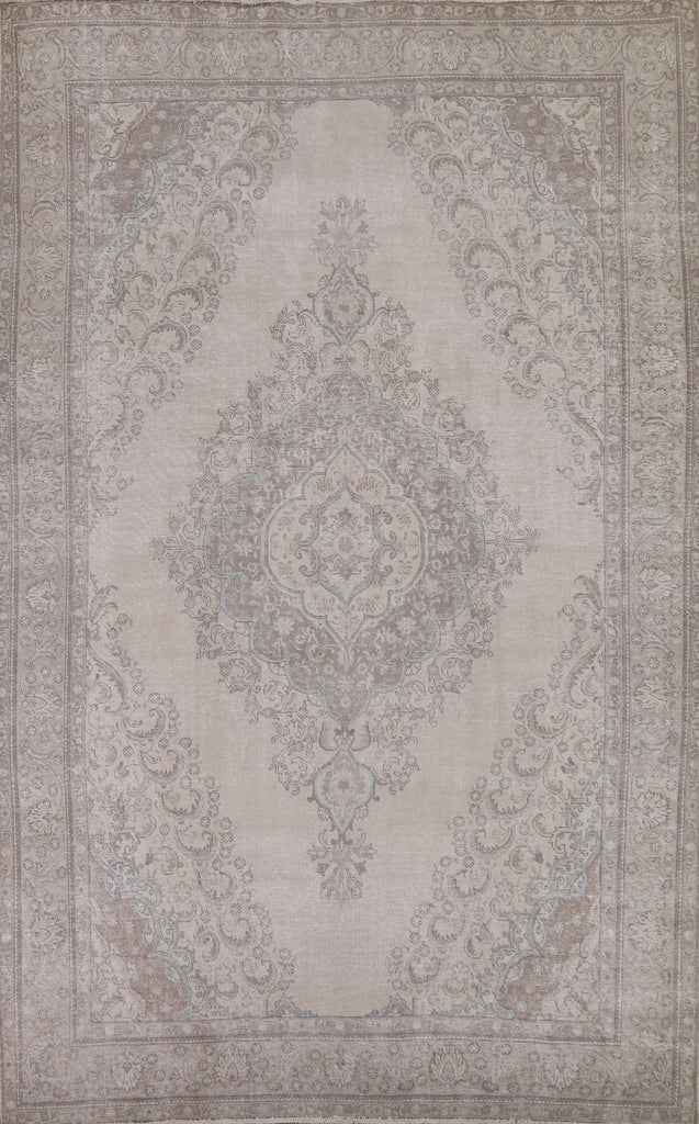 Muted Color Tabriz Persian Area Rug 9x12