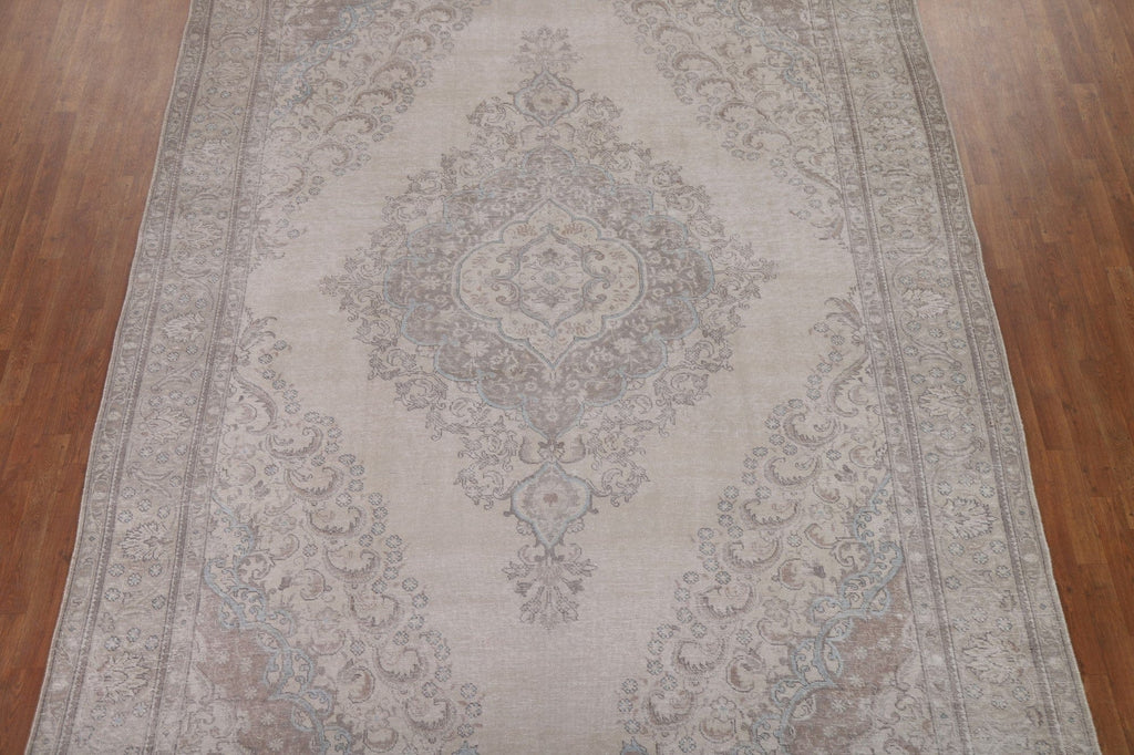 Muted Color Tabriz Persian Area Rug 9x12