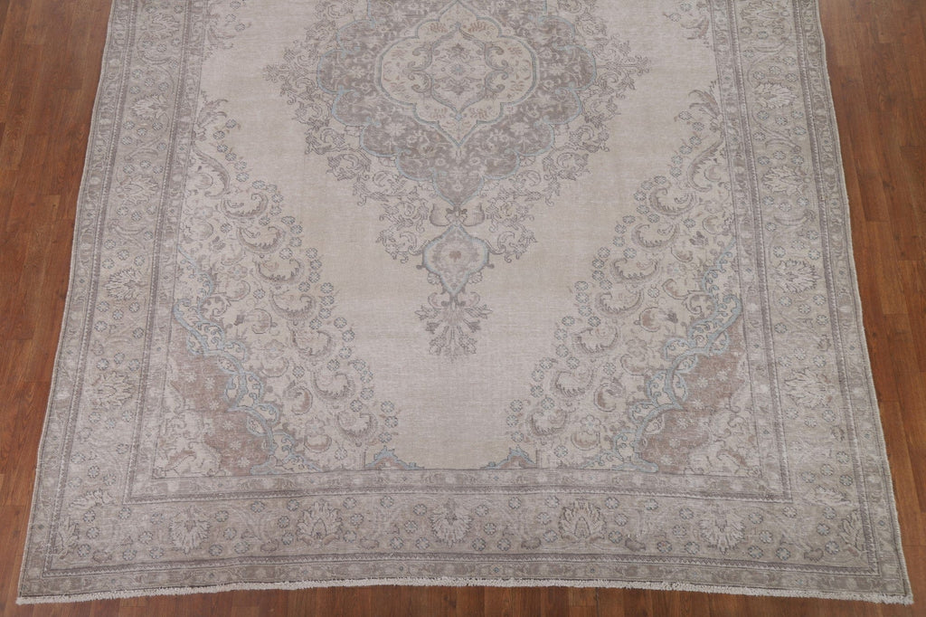 Muted Color Tabriz Persian Area Rug 9x12