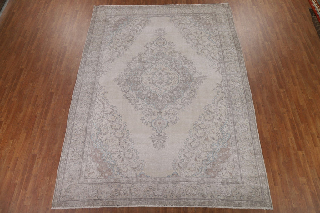 Muted Color Tabriz Persian Area Rug 9x12