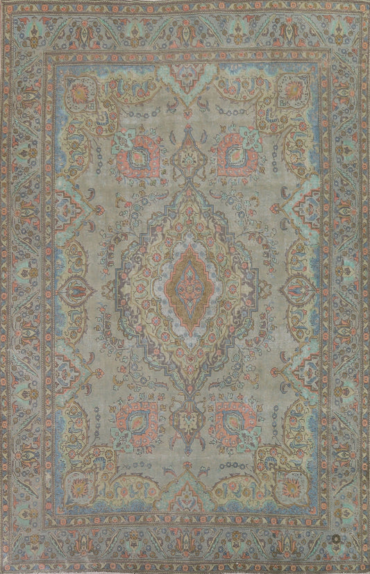 Over-Dyed Tabriz Persian Area Rug 9x13