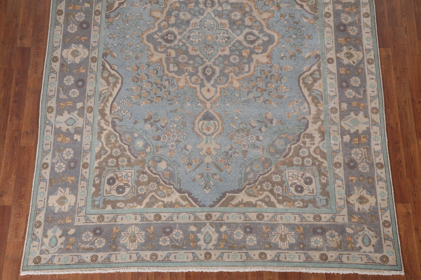 Light Blue Tabriz Persian Area Rug 7x10