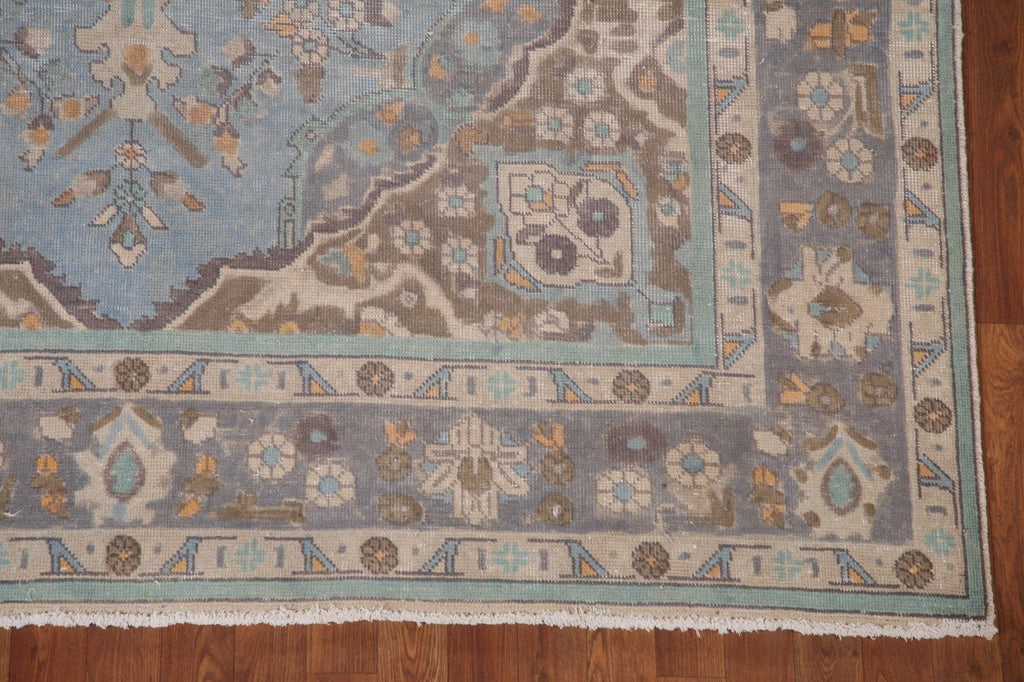 Light Blue Tabriz Persian Area Rug 7x10