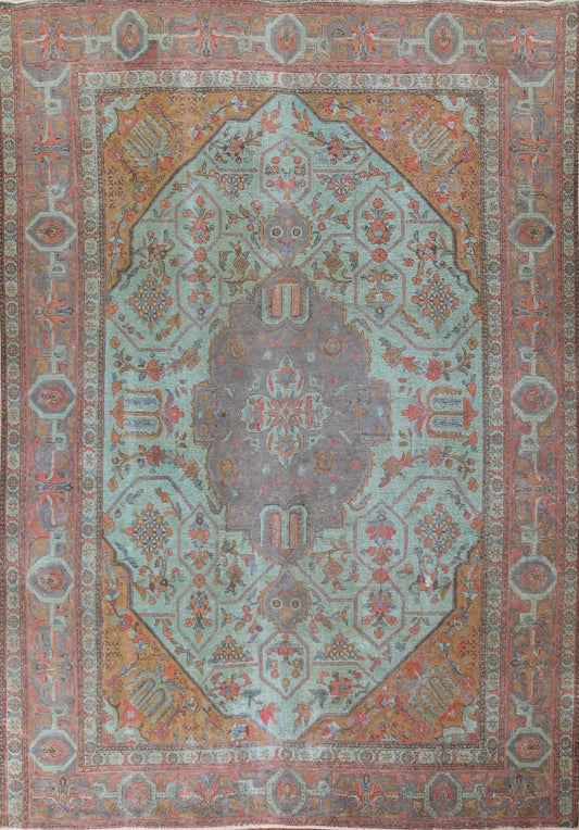 Over-Dyed Tabriz Persian Area Rug 10x12