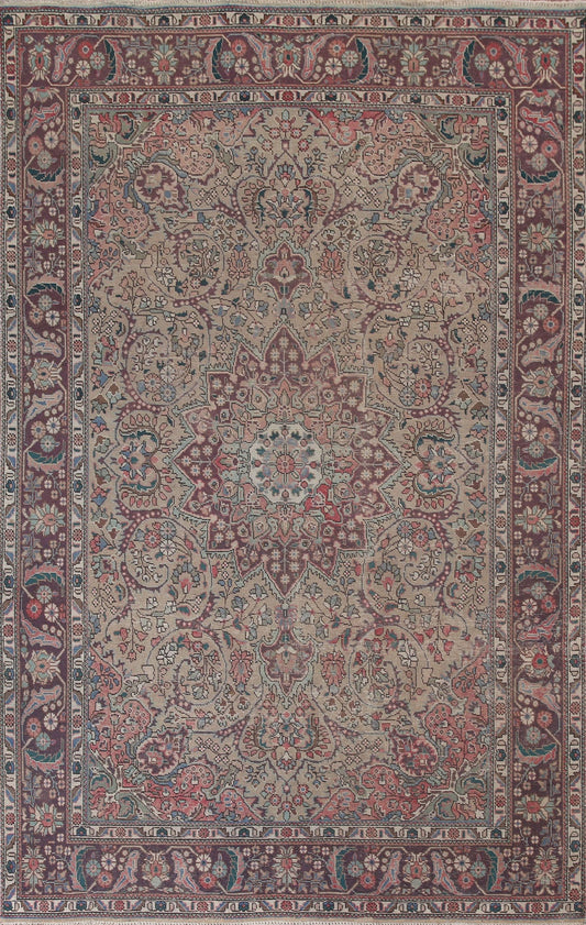 Vintage Tabriz Persian Area Rug 7x10