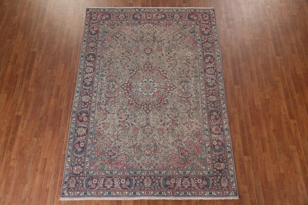 Vintage Tabriz Persian Area Rug 7x10