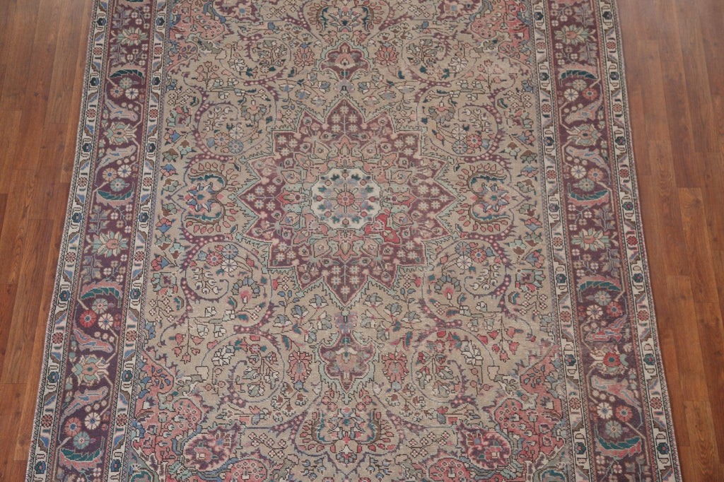 Vintage Tabriz Persian Area Rug 7x10