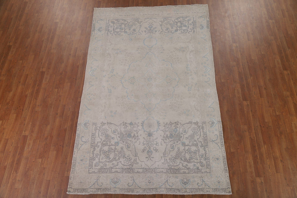 Distressed Tabriz Persian Area Rug 6x10