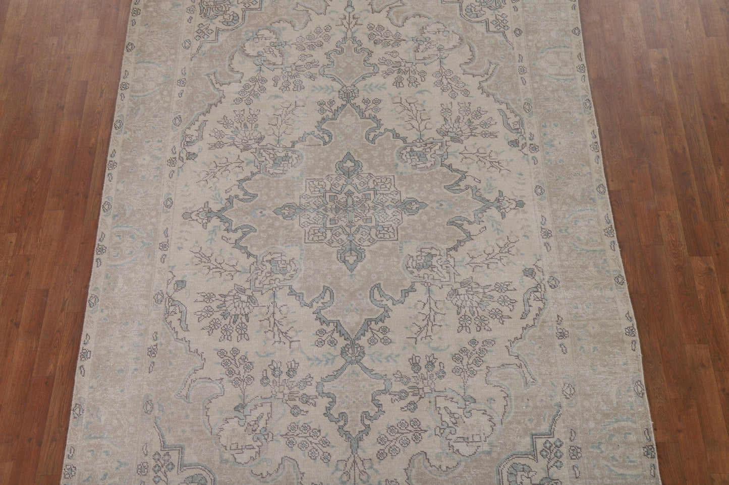 Vintage Wool Tabriz Persian Area Rug 7x9