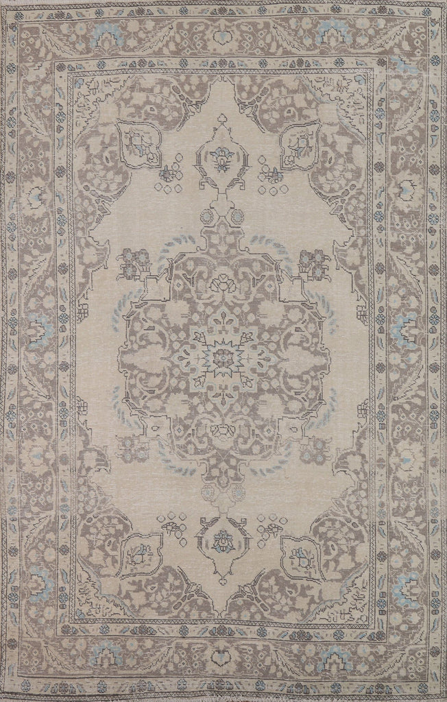 Handmade Wool Tabriz Persian Area Rug 7x9