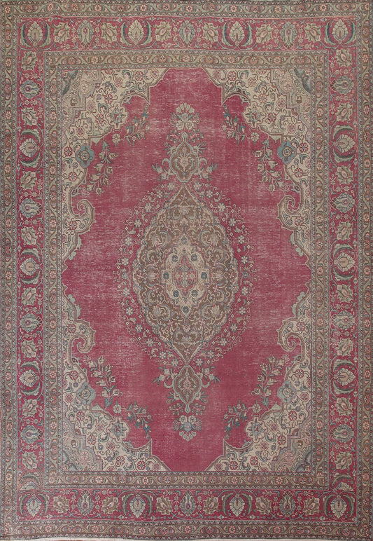 Vintage Wool Tabriz Persian Area Rug 10x12