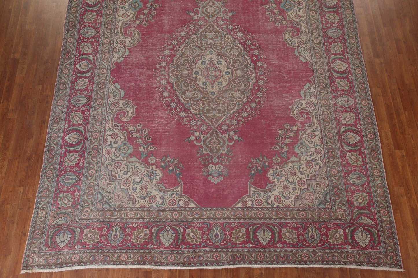 Vintage Wool Tabriz Persian Area Rug 10x12