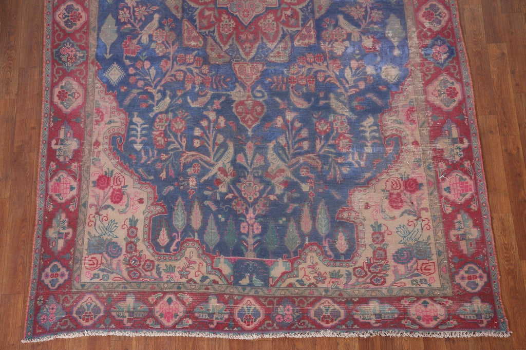 Blue Tabriz Persian Area Rug 6x11