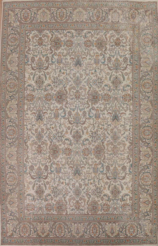 Floral Tabriz Persian Area Rug 10x13