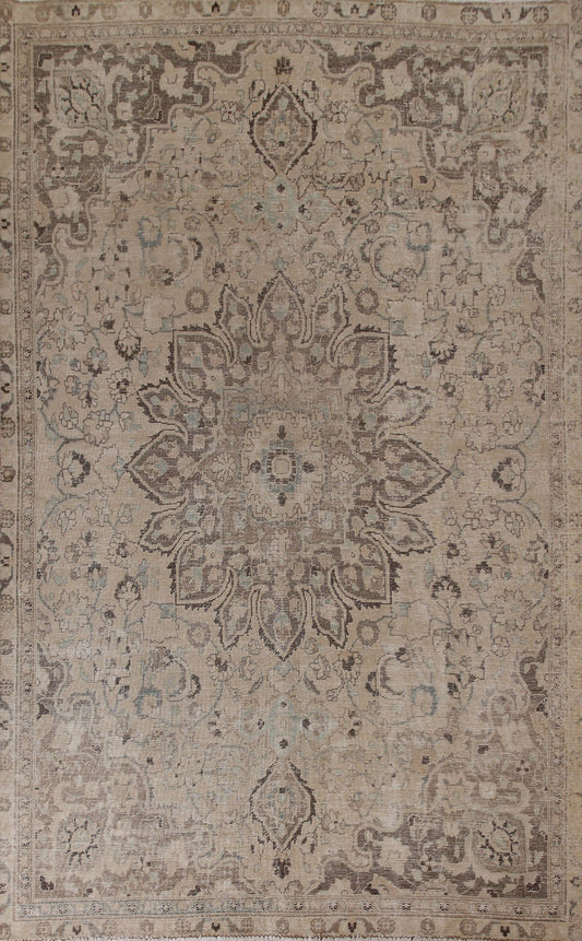 Distressed Tabriz Persian Area Rug 7x10