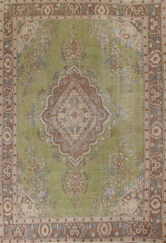 Green Tabriz Persian Area Rug 9x12