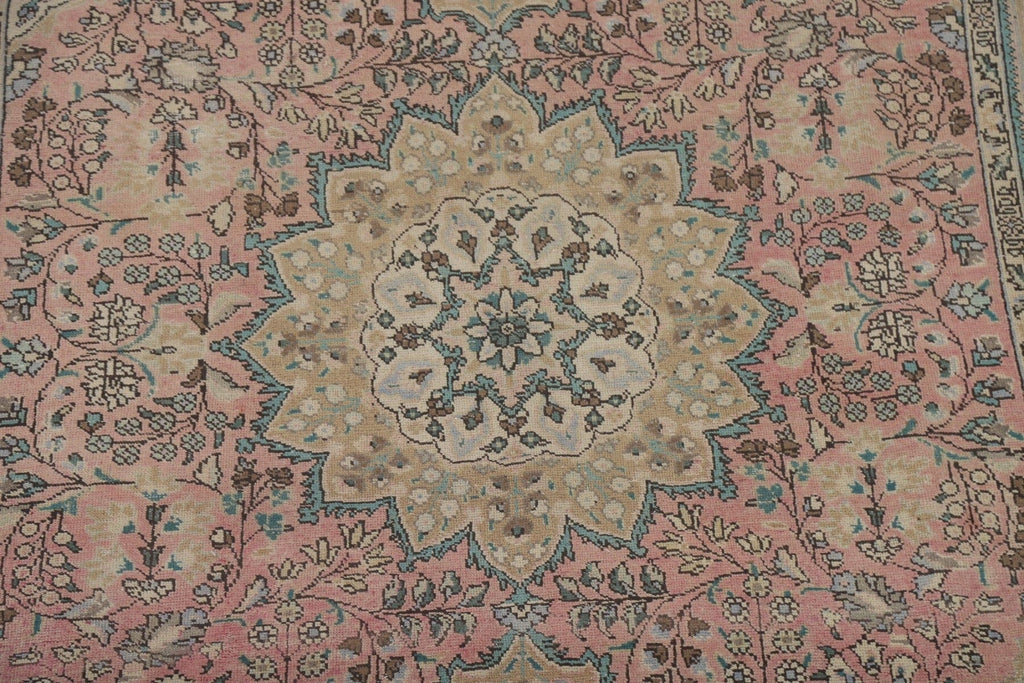 Light Pink Tabriz Persian Area Rug 7x10