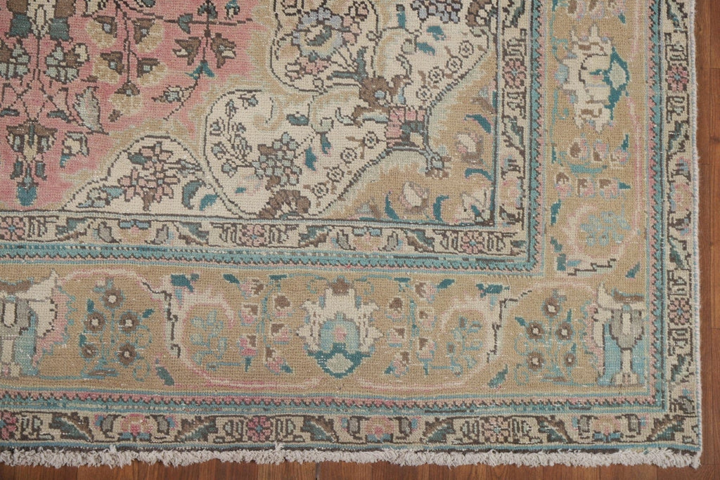 Light Pink Tabriz Persian Area Rug 7x10