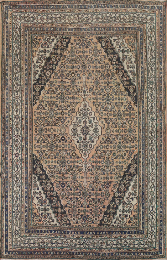 Geometric Hamedan Persian Area Rug 9x12