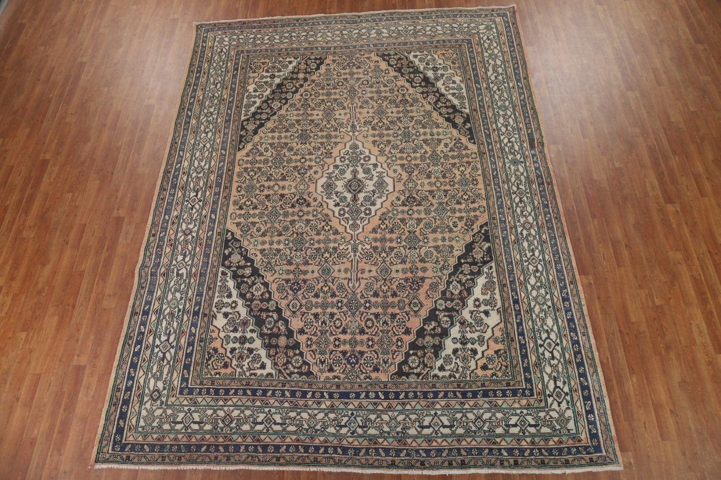 Geometric Hamedan Persian Area Rug 9x12