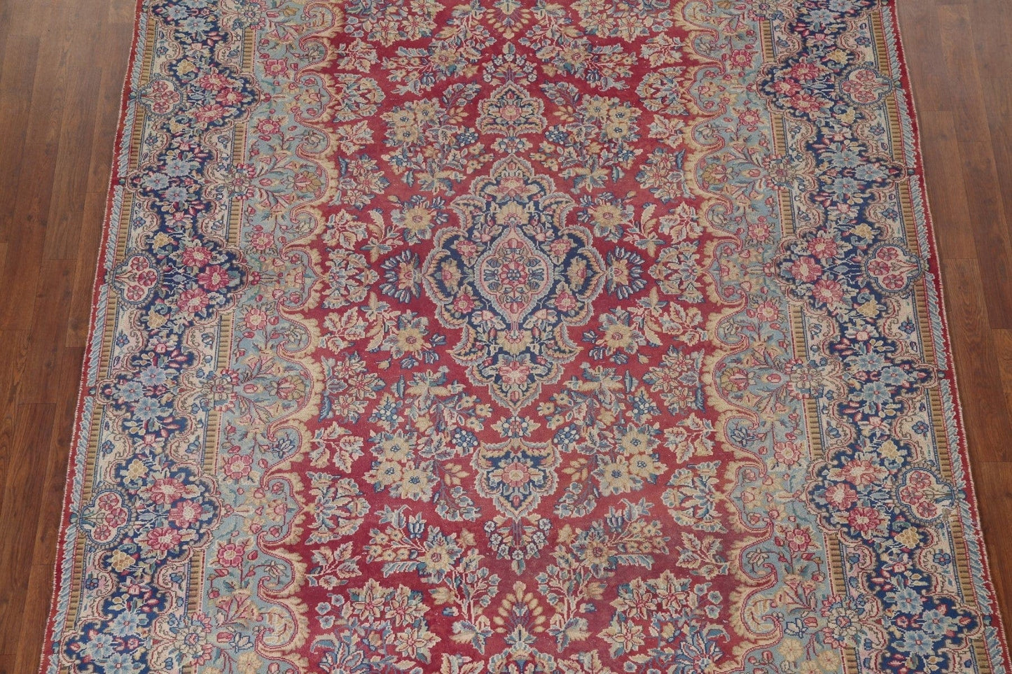 Vintage Kerman Persian Area Rug 7x11