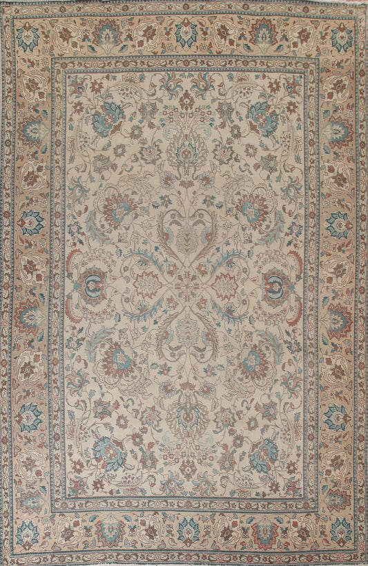 Floral Tabriz Persian Area Rug 9x13