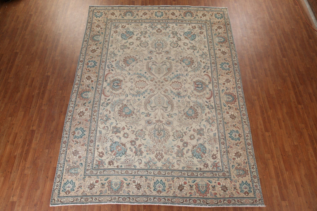 Floral Tabriz Persian Area Rug 9x13