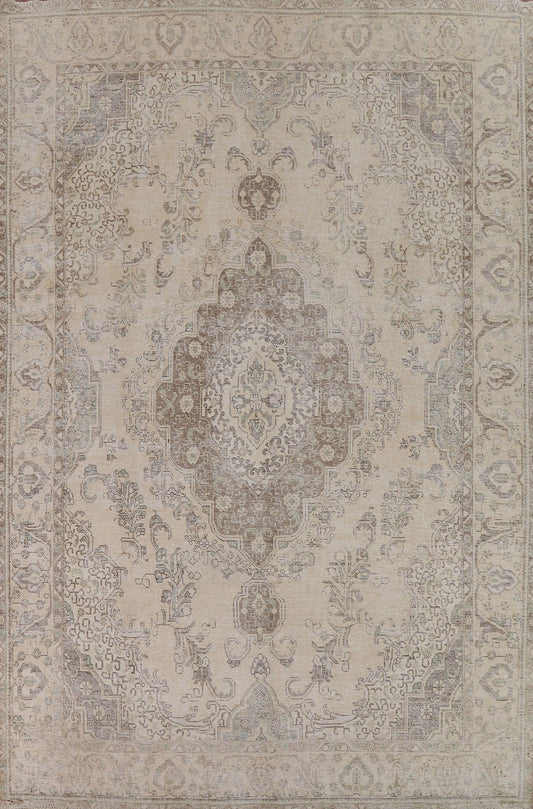 Distressed Tabriz Persian Area Rug 9x12