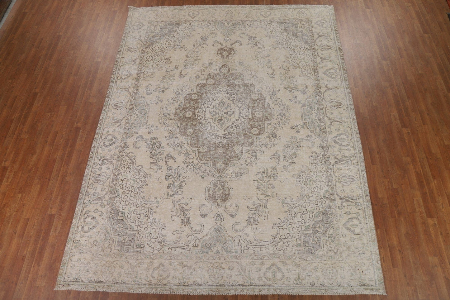 Distressed Tabriz Persian Area Rug 9x12