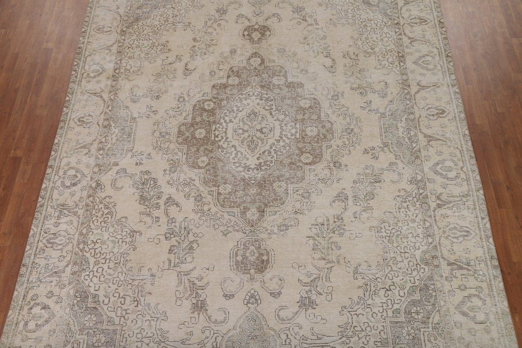 Distressed Tabriz Persian Area Rug 9x12